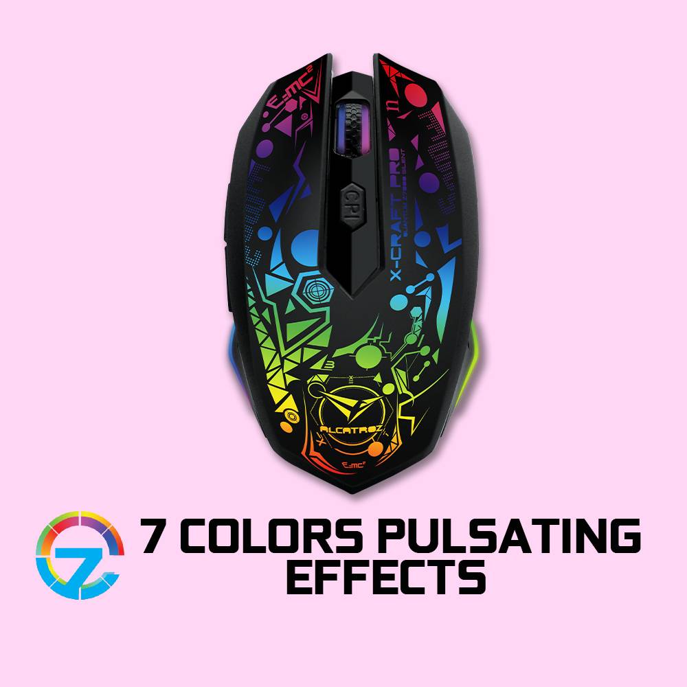 XCraft Pro Series 4800 CPI Gaming Mouse with Lighted LED